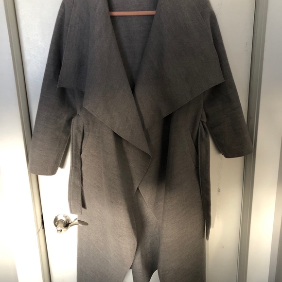 Grey wool waterfall jacket. - Picture 3 of 4